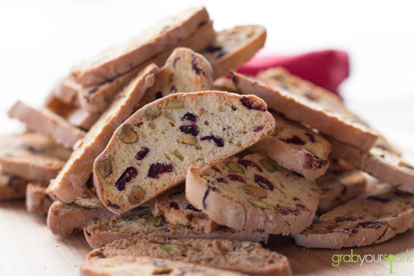 Cranberry and Pistachio Biscotti