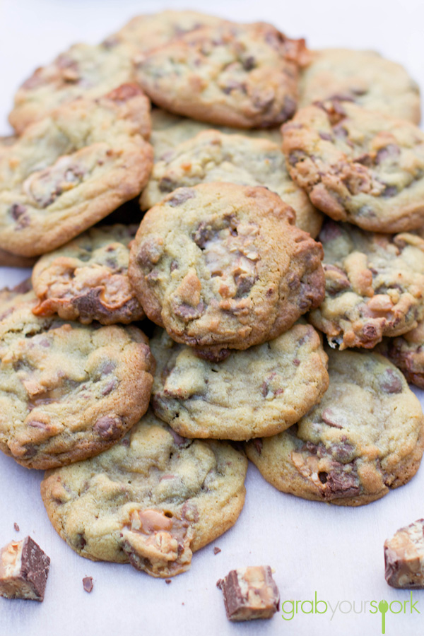 Choc Chip Snickers Cookies