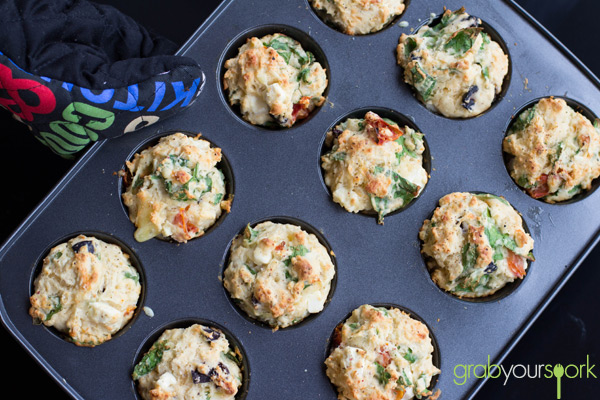 healthy savoury muffins in Tin