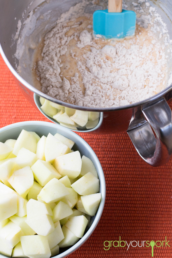 French Apple Cake Mixture and Apples