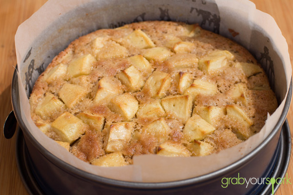 French Apple Cake in Tin