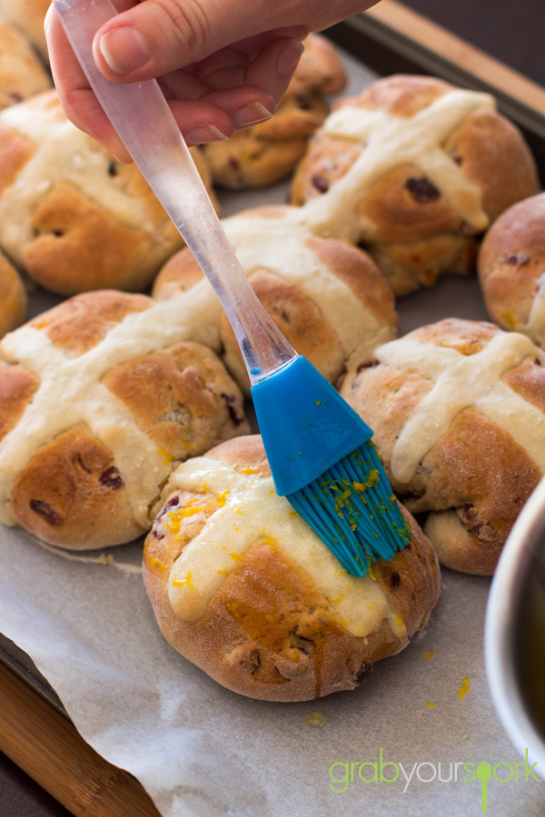 Cranberry and Apricot Hot Cross Buns