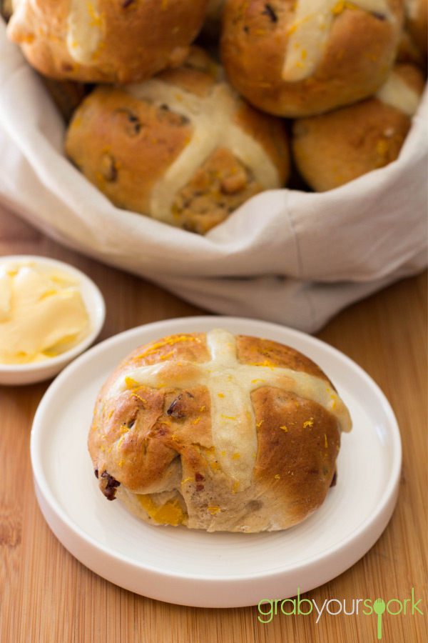 Cranberry and Apricot Hot Cross Buns