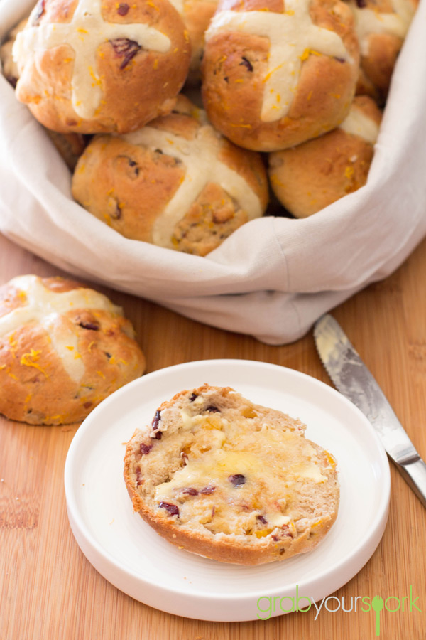 Apricot Hot Cross Buns