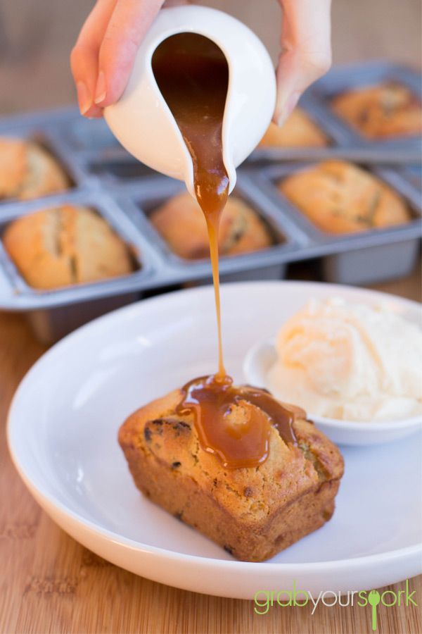 Sticky date and banana loaves recipe