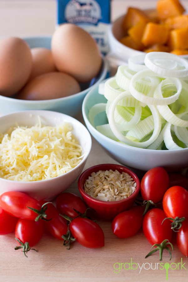 Pumpkin and Leek Tart Ingredients