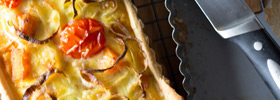 Pumpkin and leek tart recipe