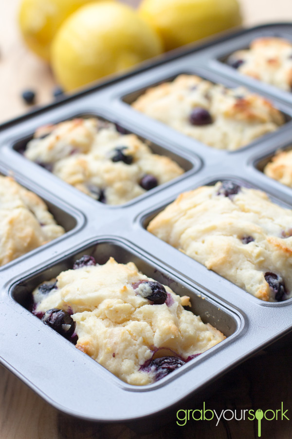 Blueberry and lemon loaves