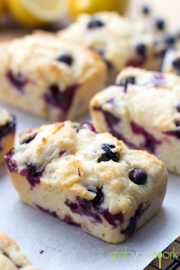 Blueberry and lemon loaves