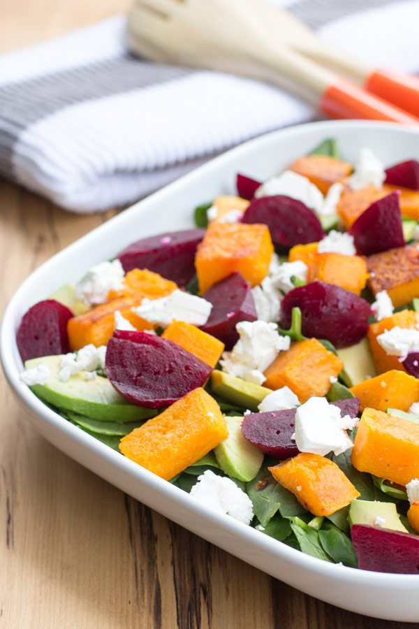 Roasted pumpkin and feta salad