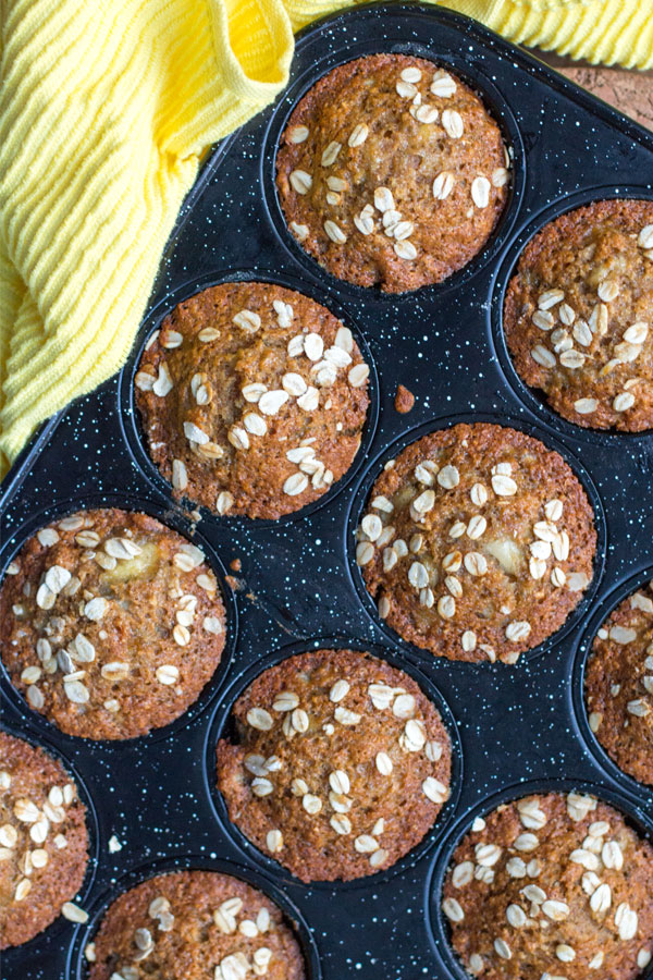 Homemade healthy banana muffins recipe