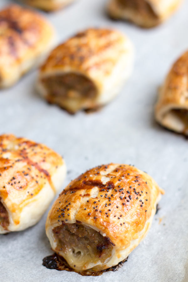 Caramelised Apple and Fennel Pork Sausage Rolls Recipe