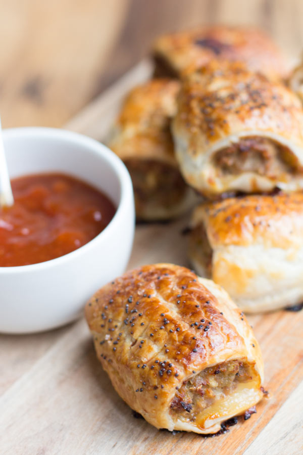 Caramelised Apple and Fennel Pork Sausage Rolls Recipe