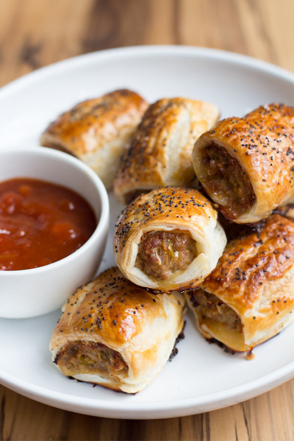 Caramelised Apple and Fennel Pork Sausage Rolls Recipe