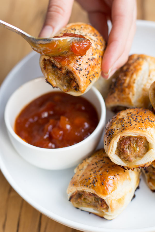 Caramelised Apple and Fennel Pork Sausage Rolls Recipe