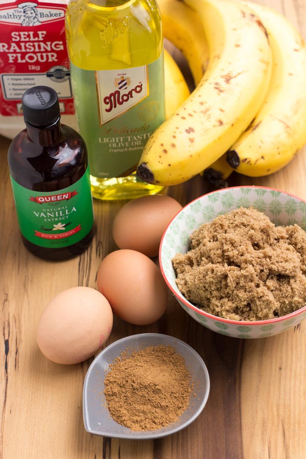 Easy banana bread ingredients